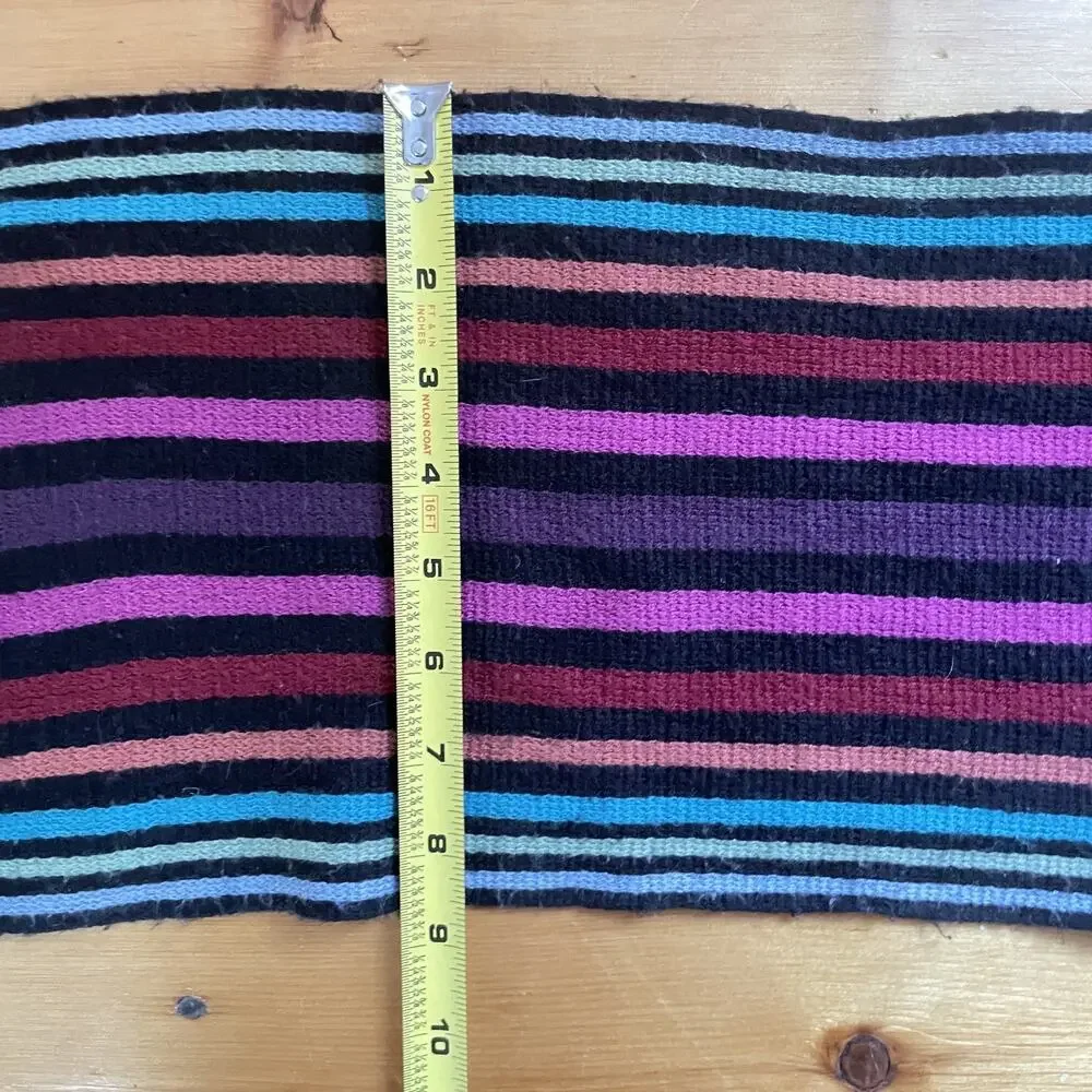 Y2K Rainbow Stripe Scarf Long 6ft Lizzie McGuire Indie Sleaze 2000s Retro‎ Vibes